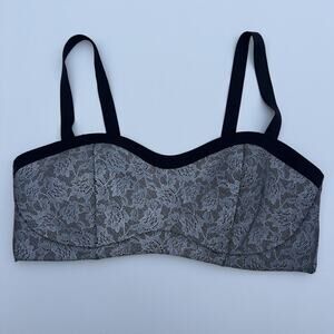 Victoria’s Secret VSX Glow Reflective Gray Lace Balconette Sport Bra Size XL NWT